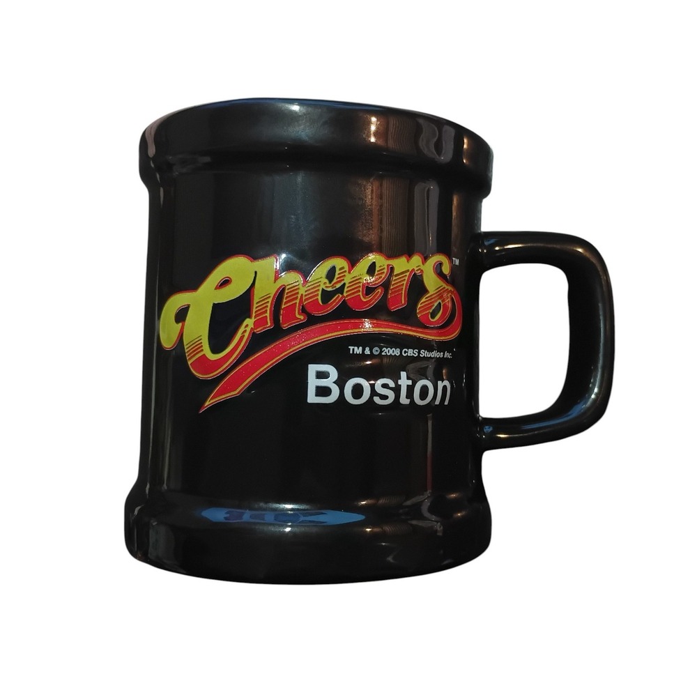 2008 CBS Studios Cheers Boston Coffee Mug Where Everyone Knows Your Name Black